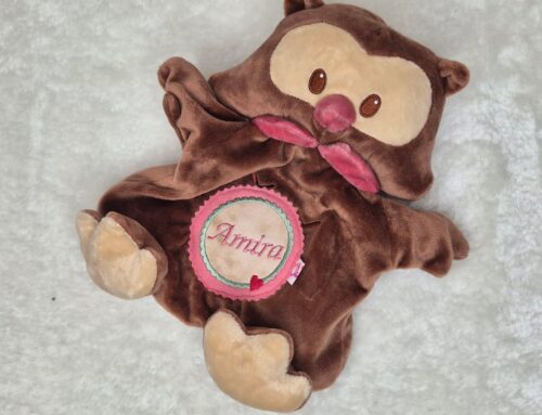 🦉 Personalisierte Eulen-Handpuppe für Amira